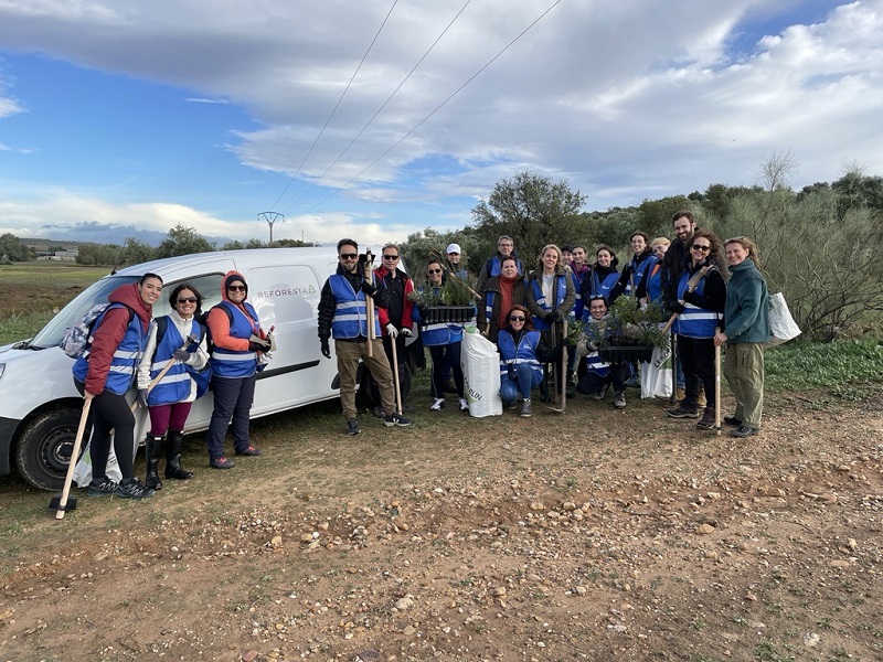 Voluntariado del equipo de Comunicación con Reforesta